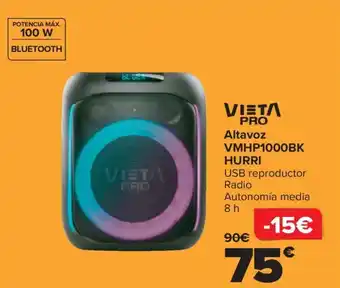 Carrefour Altavoz VMHP1000BK HURRI oferta