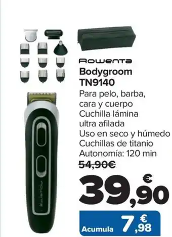 Carrefour Bodygroom TN9140 Para pelo, barba, cara y cuerpo oferta