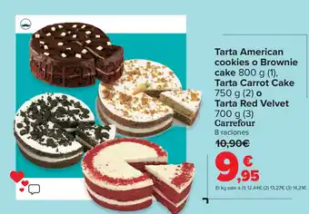 Carrefour Tarta American cookies o Brownie cake 800 g (1), oferta