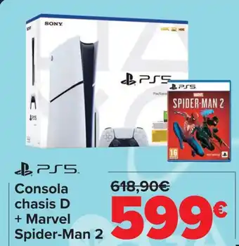 Carrefour Consola chasis D + Marvel Spider-Man 2 oferta