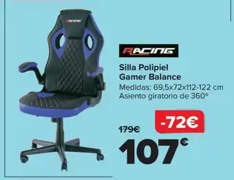 Carrefour Silla Polipiel Gamer Balance oferta