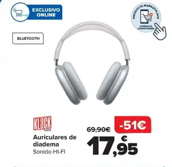 Carrefour Auriculares de diadema Sonido HI-FI oferta