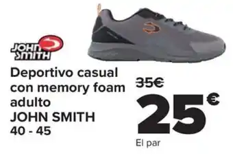 Carrefour Deportivo casual con memory foam adulto JOHN SMITH 40 - 45 oferta
