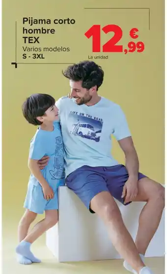 Carrefour Pijama corto hombre TEX oferta
