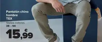 Carrefour Pantalón chino hombre TEX oferta