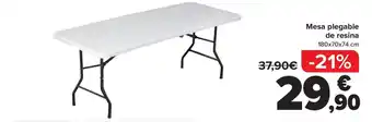 Carrefour Mesa plegable de resina 180x70x74 cm oferta