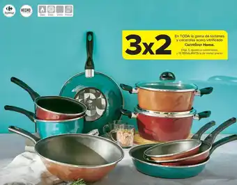 Carrefour En TODA la gama de sartenes y cacerolas acero vitrificado Carrefour Home. oferta