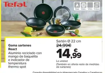 Carrefour Gama sartenes React oferta