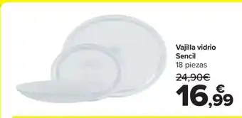 Carrefour Vajilla vidrio Sencil oferta