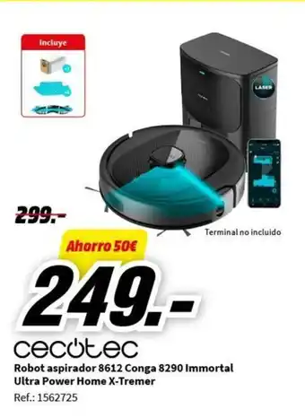MediaMarkt Robot aspirador 8612 Conga 8290 Immortal Ultra Power Home X-Tremer Ref.: 1562725 oferta