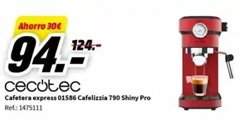 MediaMarkt Cafetera express 01586 Cafelizzia 790 Shiny Pro Ref.: 1475111 oferta