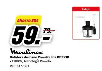 MediaMarkt Batidora de mano Powelix Life DD953D • 1200 W, Tecnología Powelix oferta