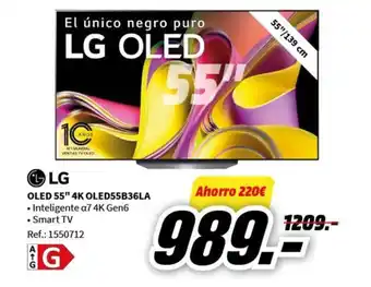MediaMarkt OLED 55" 4K OLED55B36LA • Inteligente a7 4K Gen6 • Smart TV oferta