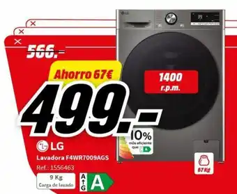 MediaMarkt LG Lavadora F4WR7009AGS Ref.: 1556463 oferta