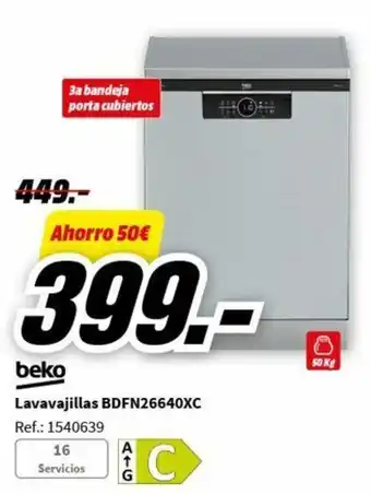 MediaMarkt Lavavajillas BDFN26640XC Ref.: 1540639 oferta