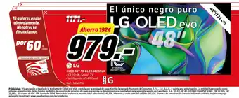MediaMarkt OLED 48" 4K OLED48C35LA • OLED 4K, Smart TV • Inteligente a9 4K Gen6 Ref.: 1550708 oferta