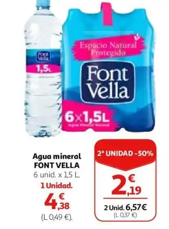 Alcampo Agua mineral FONT VELLA oferta