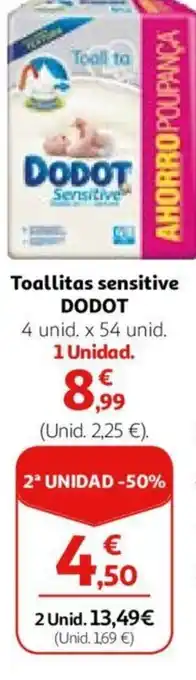Alcampo Toallitas sensitive DODOT oferta