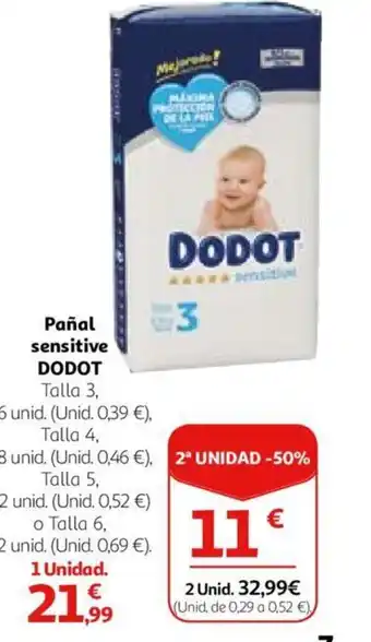Alcampo Pañal sensitive DODOT oferta