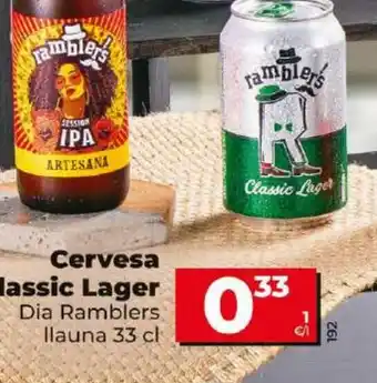 Dia Cervesa Classic Lager Dia Ramblers llauna 33 cl oferta