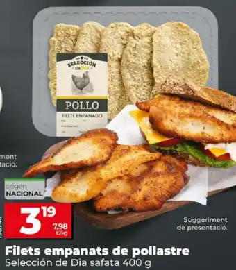 Dia Filets empanats de pollastre Selección de Dia safata 400 g oferta