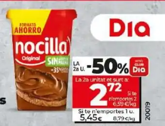 Dia Nocilla original 620 g oferta