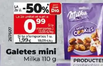 Dia Galetes mini Milka 110 g oferta