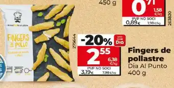 Dia Dia Al Punto 400 g Fingers de pollastre oferta