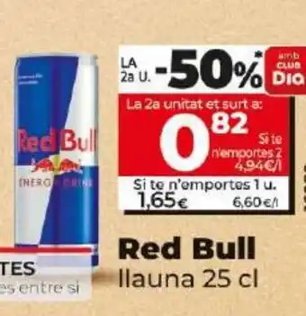 Dia Red Bull llauna 25 cl oferta