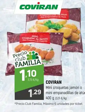 Coviran COVIRAN Mini croquetas jamón o mini empanadillas de atún oferta