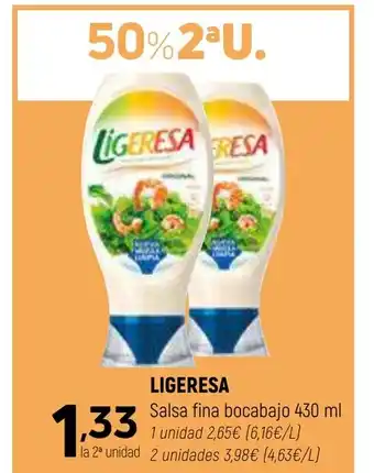 Coviran LIGERESA Salsa fina bocabajo 430 ml oferta