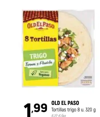 Coviran OLD EL PASO Tortillas trigo 8 u. 320 g oferta