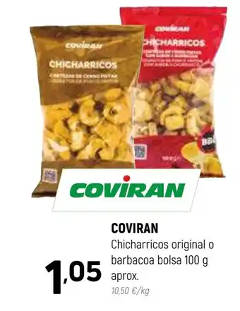 Coviran COVIRAN Chicharricos original o barbacoa bolsa 100 g oferta