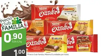 Coviran NESTLE Chocolate extrafino relleno Dinosaurus, Tosta Rica, dulce de leche, Filipinos blancos o Xtreme galleta 83 g oferta