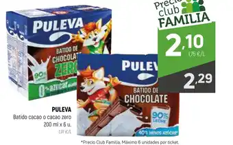 Coviran PULEVA Batido cacao o cacao zero 200ml oferta