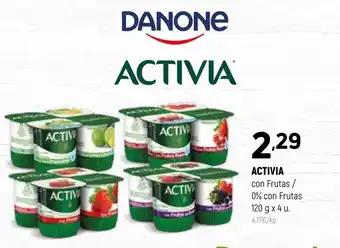 Coviran ACTIVIA con Frutas / 0% con Frutas 120 g x oferta