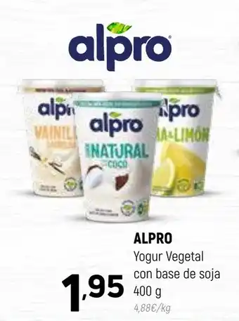 Coviran ALPRO Yogur Vegetal con base de soja 400 g oferta