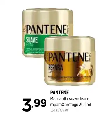 Coviran PANTENE Mascarilla suave liso o repara&protege 300 ml 1,33 €/100 ml oferta