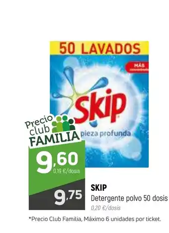 Coviran SKIP Detergente polvo 50 dosis oferta