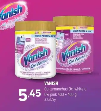 Coviran VANISH Quitamanchas Oxi white u Oxi pink 400 + 400 g oferta