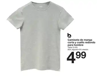 Zeeman Camiseta de manga corta y cuello redondo para hombre oferta