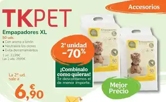 TiendAnimal Empapadores XL 50 uds. oferta