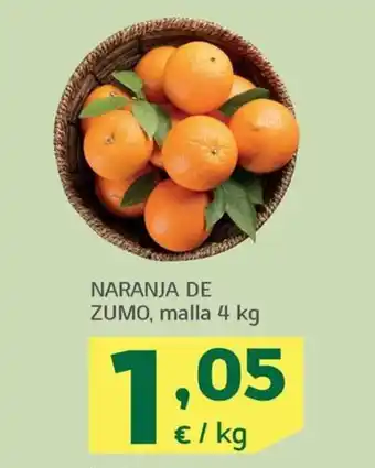 HiperDino NARANJA DE ZUMO, malla 4 kg oferta
