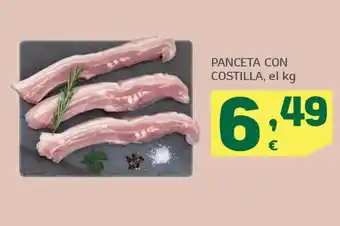 HiperDino PANCETA CON COSTILLA, el kg oferta