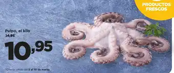 Alimerka Pulpo, el kilo 14,95 oferta