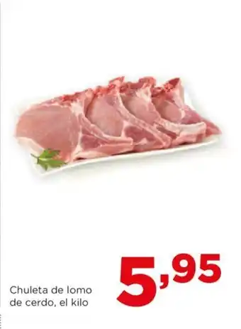 Alimerka Chuleta de lomo de cerdo, el kilo oferta
