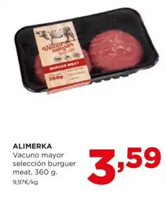 Alimerka ALIMERKA Vacuno mayor selección burguer meat, 360 g. oferta