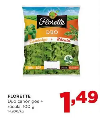 Alimerka FLORETTE Duo canónigos + rúcula, 100 g oferta