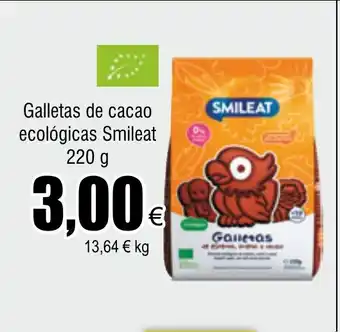 FROIZ Galletas de cacao ecológicas Smileat 220 g oferta
