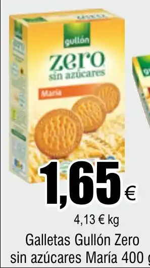 FROIZ Galletas Gullón Zero sin azúcares María 400 g oferta